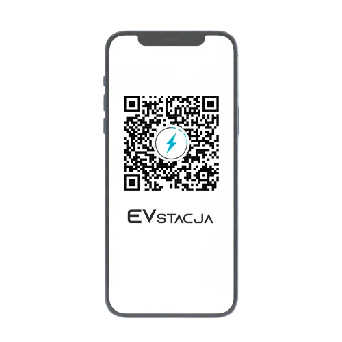 Aplikacja EVstacja - mobilne ładowanie pojazdów elektrycznych Aplikacja EVstacja na smartfonie